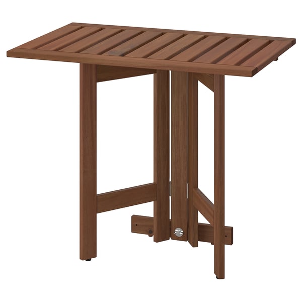 Applaro Gateleg Table For Wall Outdoor Brown Stained Ikea