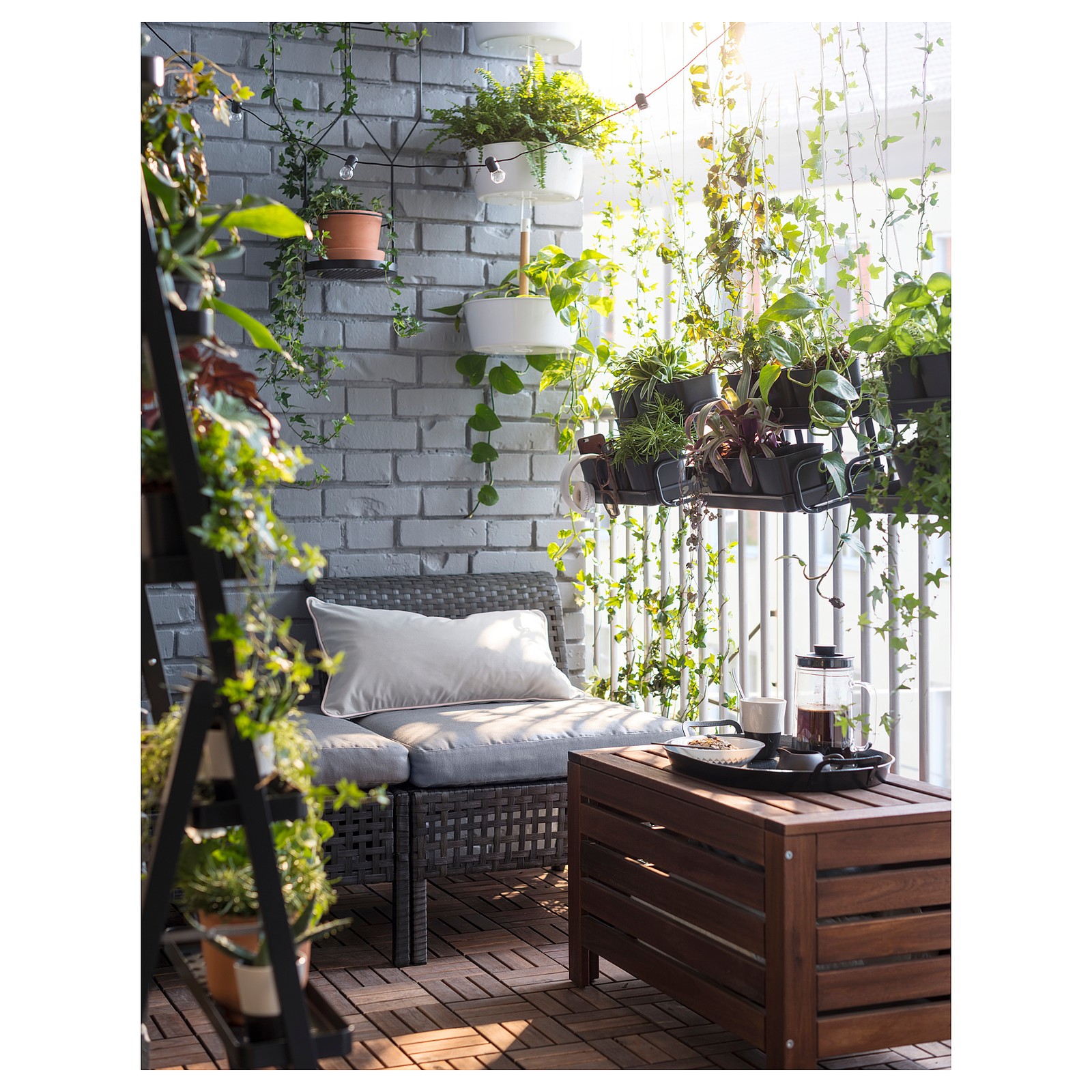 ÄPPLARÖ Storage bench, outdoor, brown brown stained IKEA