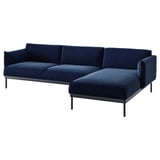 ÄPPLARYD 3-seat sofa with chaise longue, Djuparp dark blue