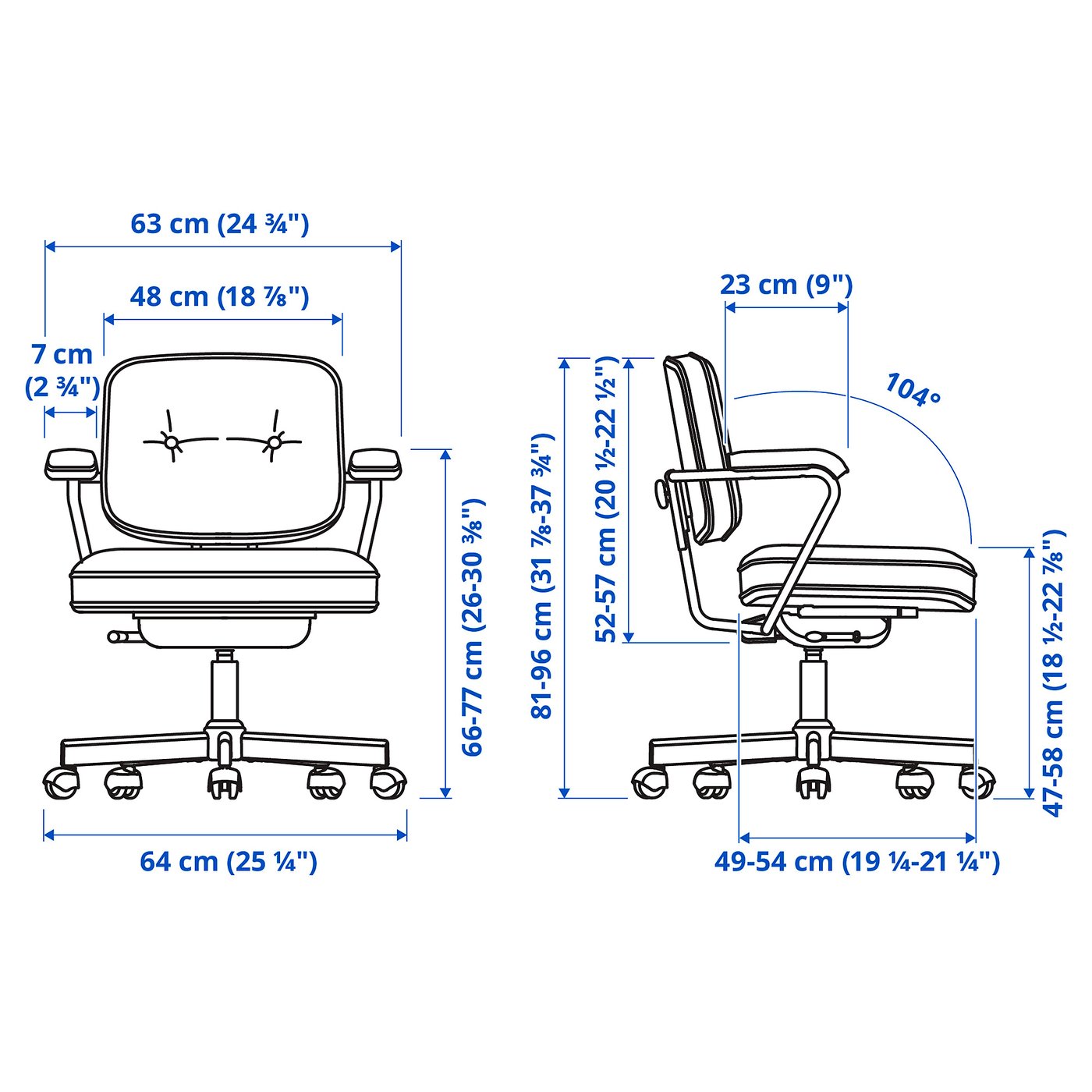 ALEFJÄLL Office chair - Grann golden-brown