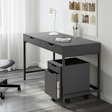 ALEX Drawer unit on castors, dark grey/black, 36x50 cm