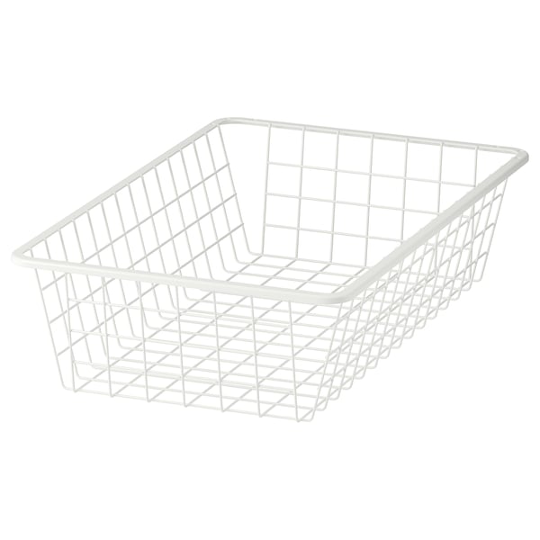 ALTARLIDEN, white wire basket, rectangular, mesh design, storage organiser.
