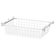 Altarlden white wire basket, rectangular, mesh design, steel, easy roll, storage organiser.