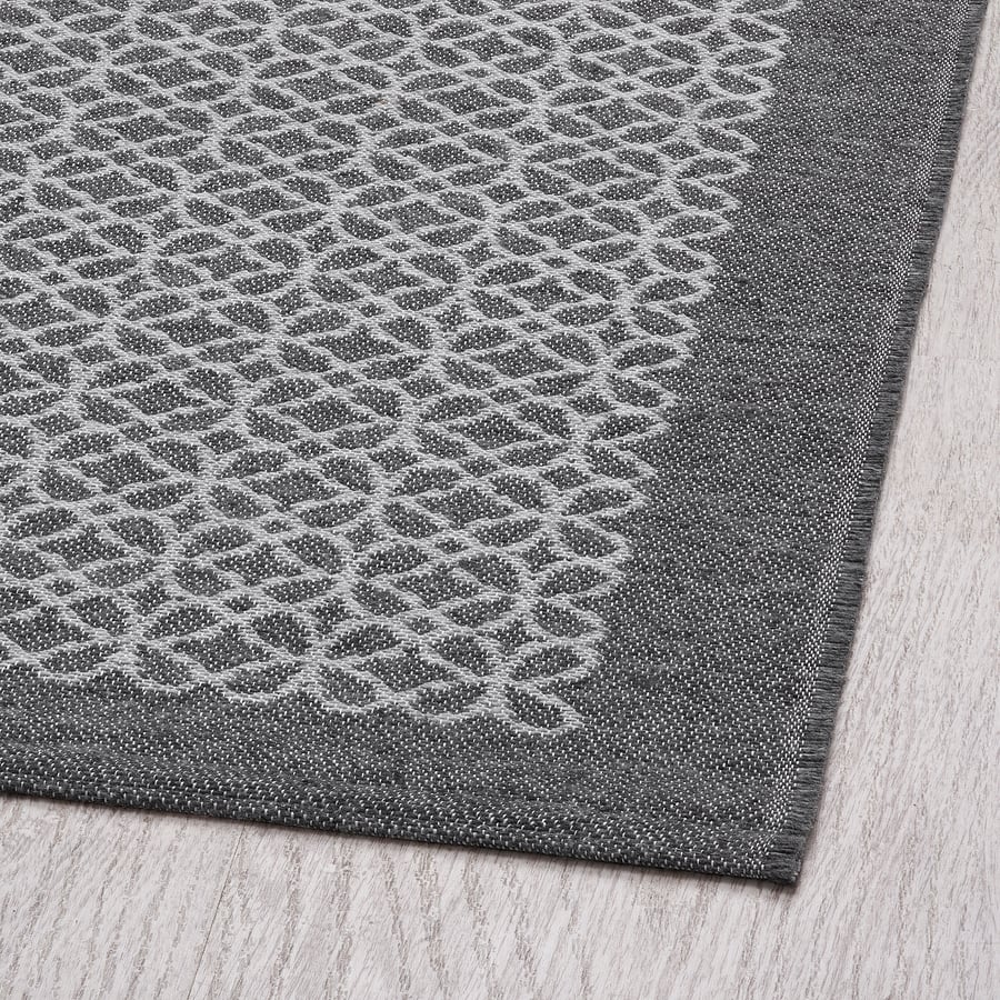 AMELA rug, grey/patterned, 180x50 cm IKEA
