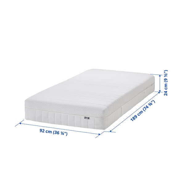 ÅNNELAND Hybrid mattress, firm/white, Single