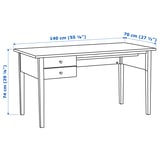 ARKELSTORP Desk, black, 140x70 cm