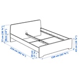 ASKVOLL Bed frame, white, Queen