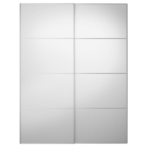 AULI Pair of sliding doors, mirror glass, 150x201 cm IKEA
