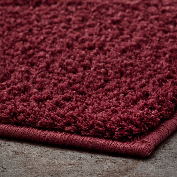 BACKMÅRA Bath mat, deep red, 50x80 cm