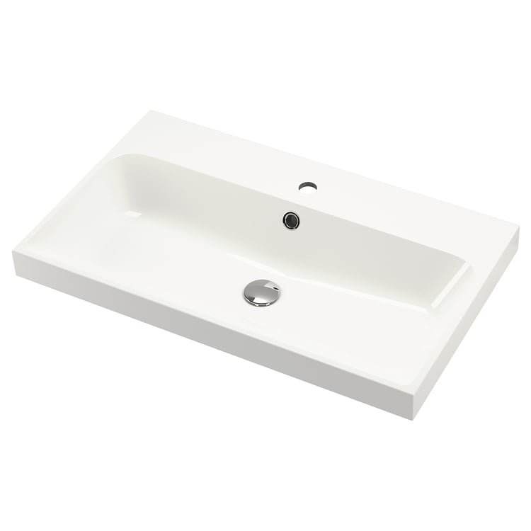BACKSJÖN washbasin, white, 80x48 cm IKEA
