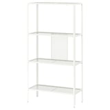 BAGGEBO Shelving unit, metal/white, 60x25x116 cm