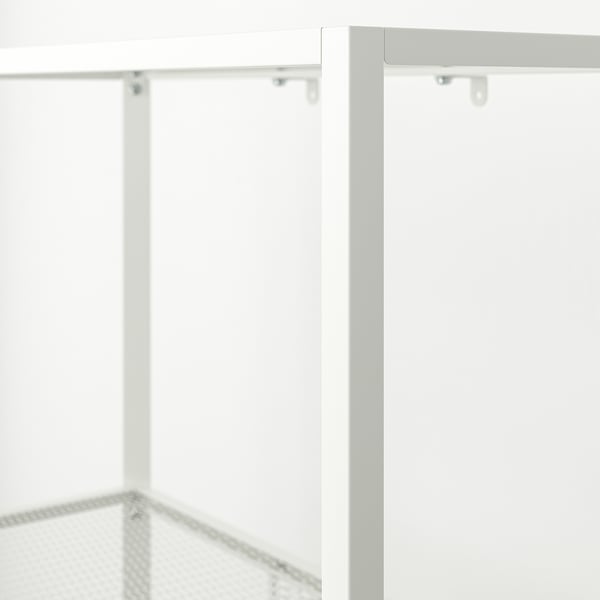 BAGGEBO Shelving unit, metal/white, 60x25x116 cm