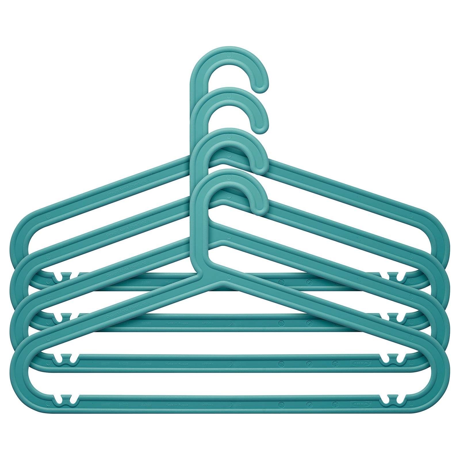 BAGIS Hanger, in/outdoor, black, 4 pack IKEA