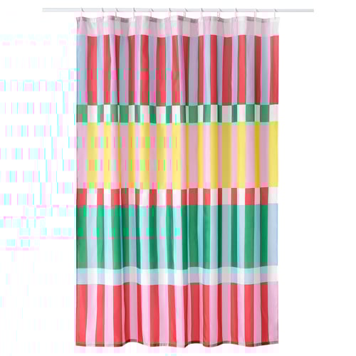 BANJANTRÄD Shower curtain, multicolour, 180x200 cm