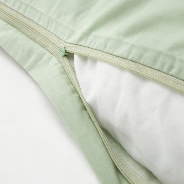 BARNDRÖM Duvet cover and pillowcase, cat pattern/green, 150x200/50x80 cm