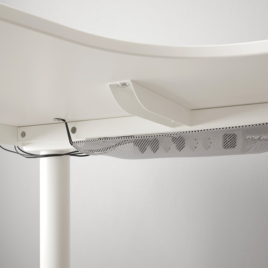 BEKANT corner desk left sit/stand, white, 160x110 cm IKEA