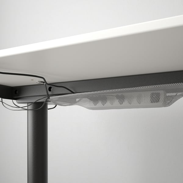 BEKANT desk sit/stand, white/black, 160x80 cm IKEA