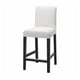 BERGMUND Bar stool with backrest, black/Inseros white, 62 cm