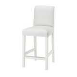 BERGMUND Bar stool with backrest, white/Inseros white, 62 cm