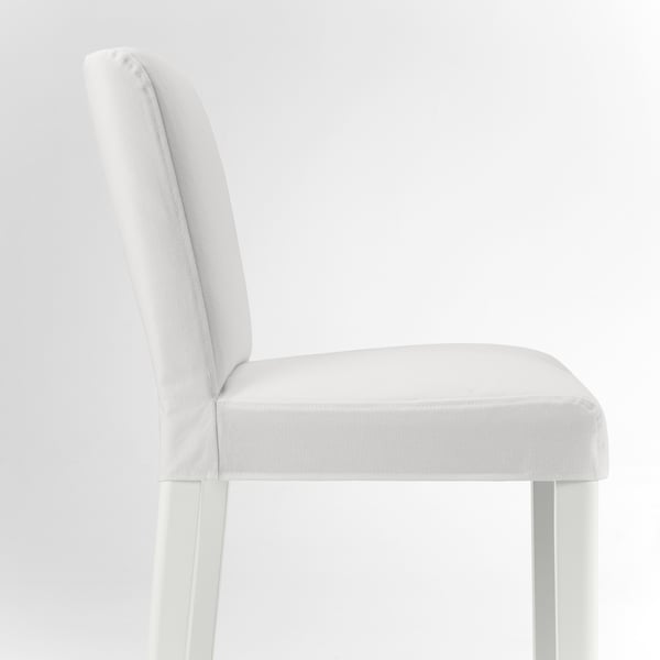 BERGMUND Bar stool with backrest, white/Inseros white, 62 cm