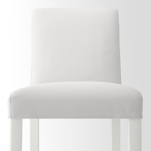 BERGMUND Bar stool with backrest, white/Inseros white, 62 cm