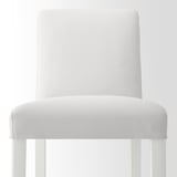 BERGMUND Bar stool with backrest, white/Inseros white, 62 cm