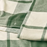 BESKSÖTEMAL Duvet cover and 2 pillowcases, green/check, 200x200/50x80 cm