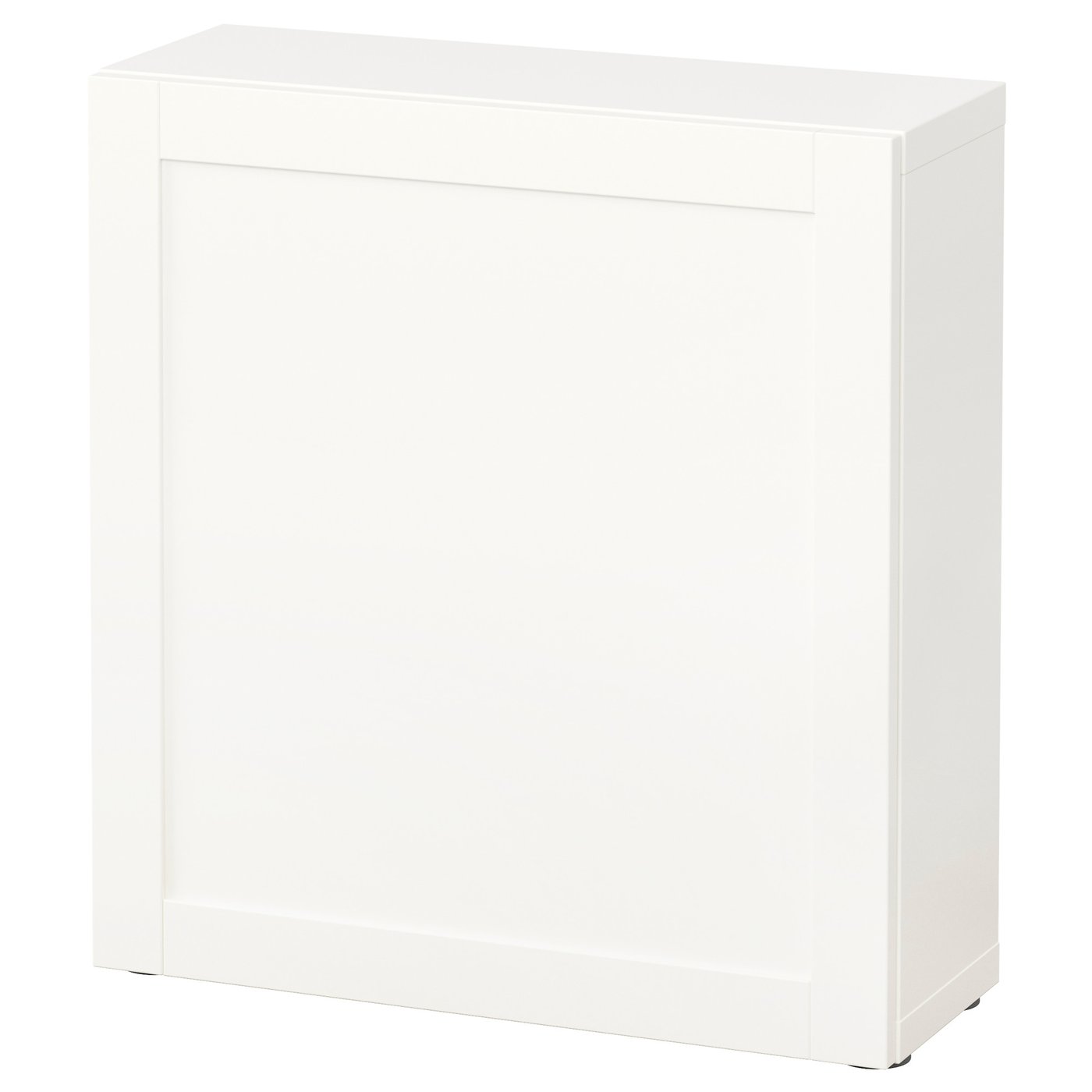 BESTÅ shelf unit with door, white/Hanviken white, 60x22x64 cm IKEA