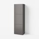 BESTÅ Shelf unit with doors, dark grey/Lappviken dark grey, 60x42x193 cm