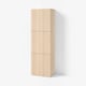 BESTÅ Shelf unit with doors, white stained oak effect/Lappviken white stained oak effect, 60x42x193 cm