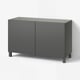 BESTÅ Storage combination with doors, dark grey/Lappviken/Stubbarp dark grey, 120x42x74 cm