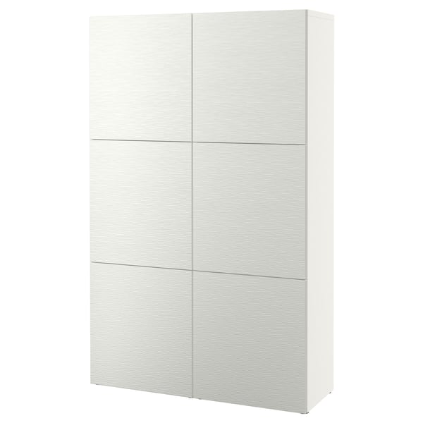 BESTÅ Storage combination with doors, white/Laxviken white, 120x42x193 cm