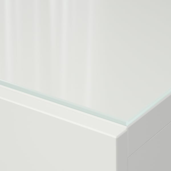 BESTÅ Top panel, glass white/light green, 60x40 cm - IKEA