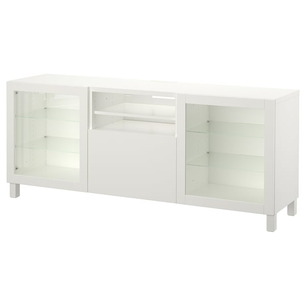 BESTÅ TV bench with drawers, white/Lappviken/Stubbarp Sindvik, 180x42x74 cm