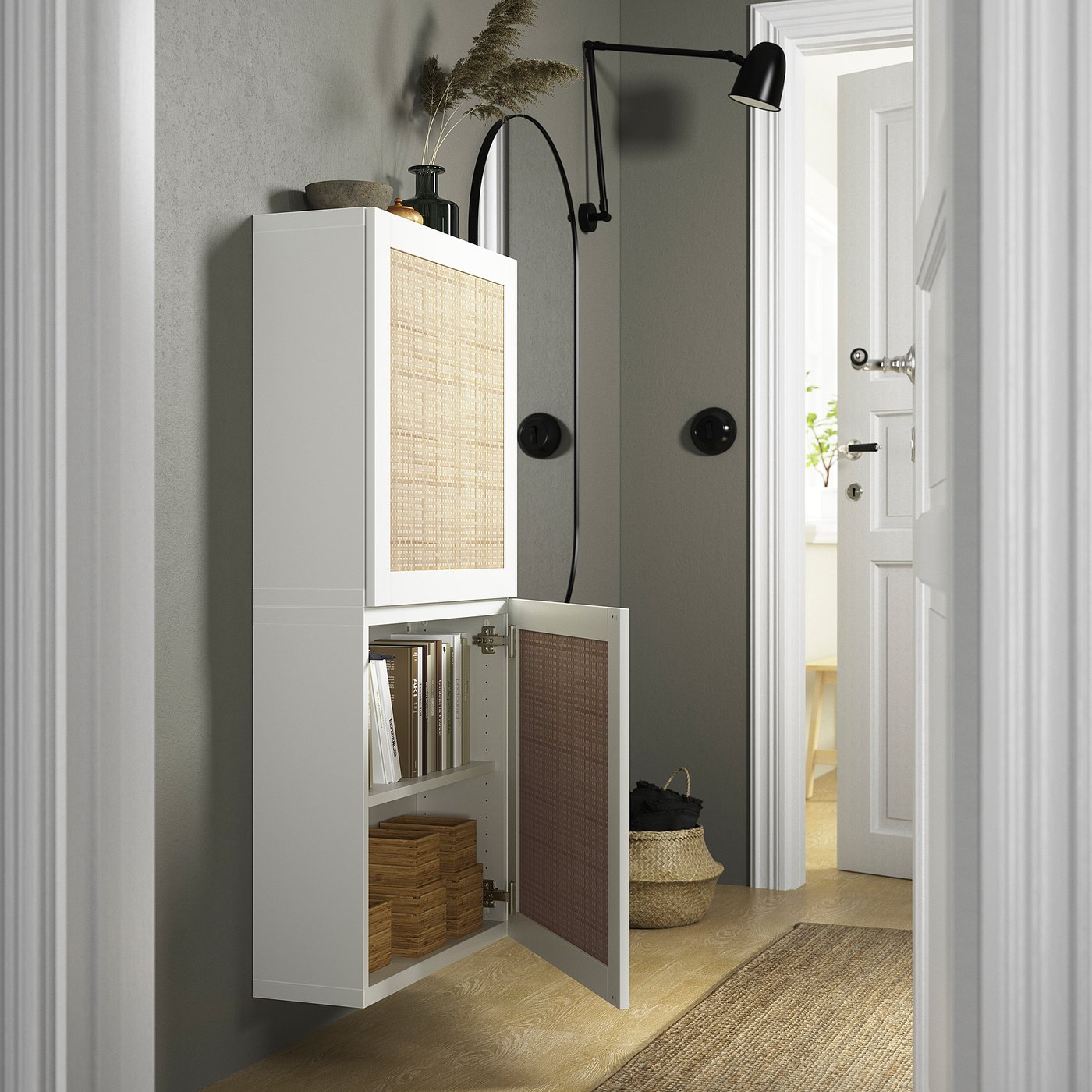 IKEA KALLVIKEN カルヴィーケン　2枚 KALLVIKEN カルヴィーケン 扉, ライトグレー コンクリート調