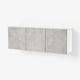 BESTÅ Wall-mounted cabinet combination, white Kallviken/light grey concrete effect, 180x42x64 cm