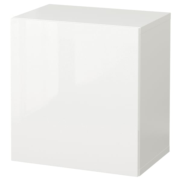 A BESTÅ white cabinet with a rectangular shape, smooth surface, and clean design.