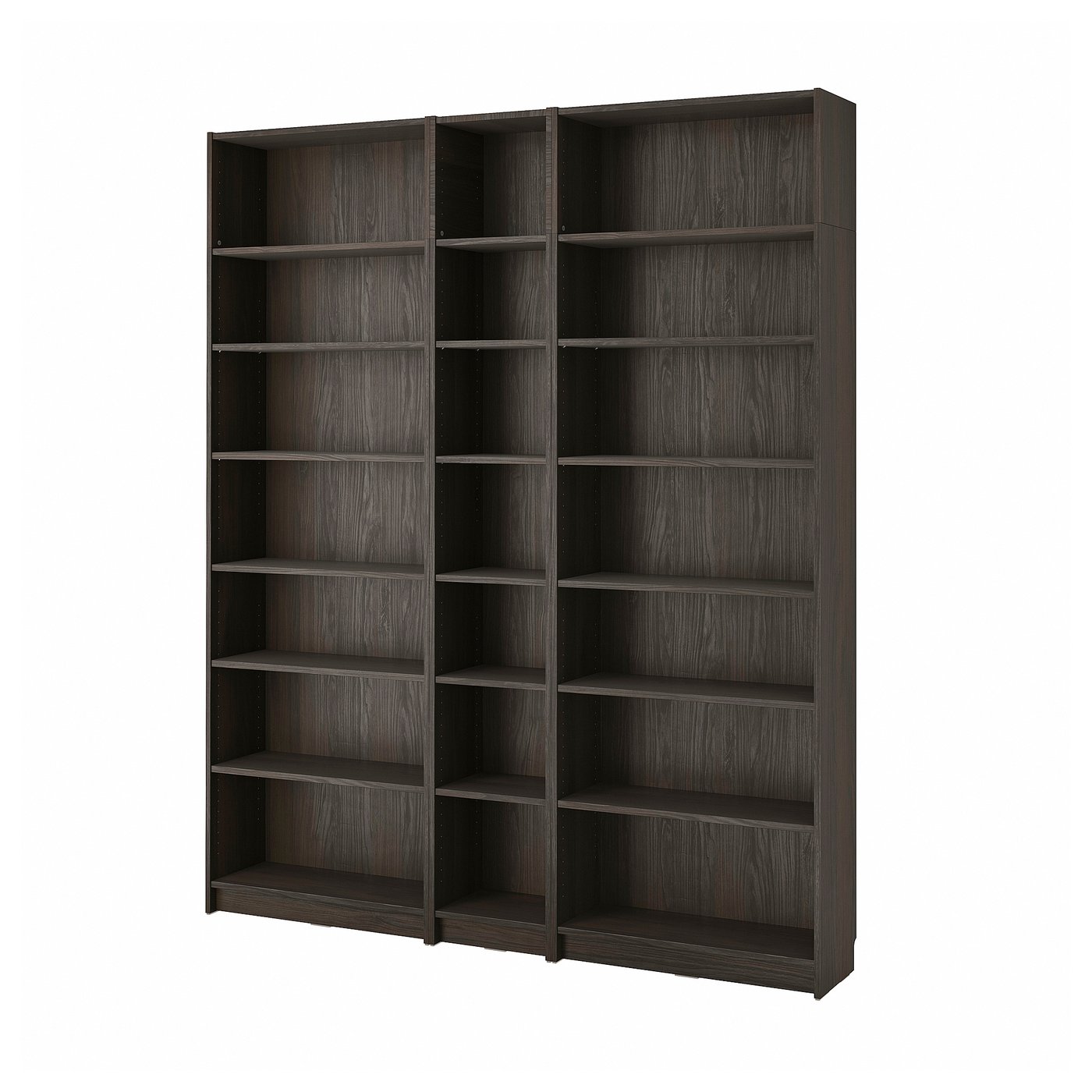 BILLY bookcase comb with extension units, dark brown oak effect