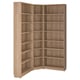BILLY Bookcase corner comb w ext units, oak effect, 136/136x28x237 cm