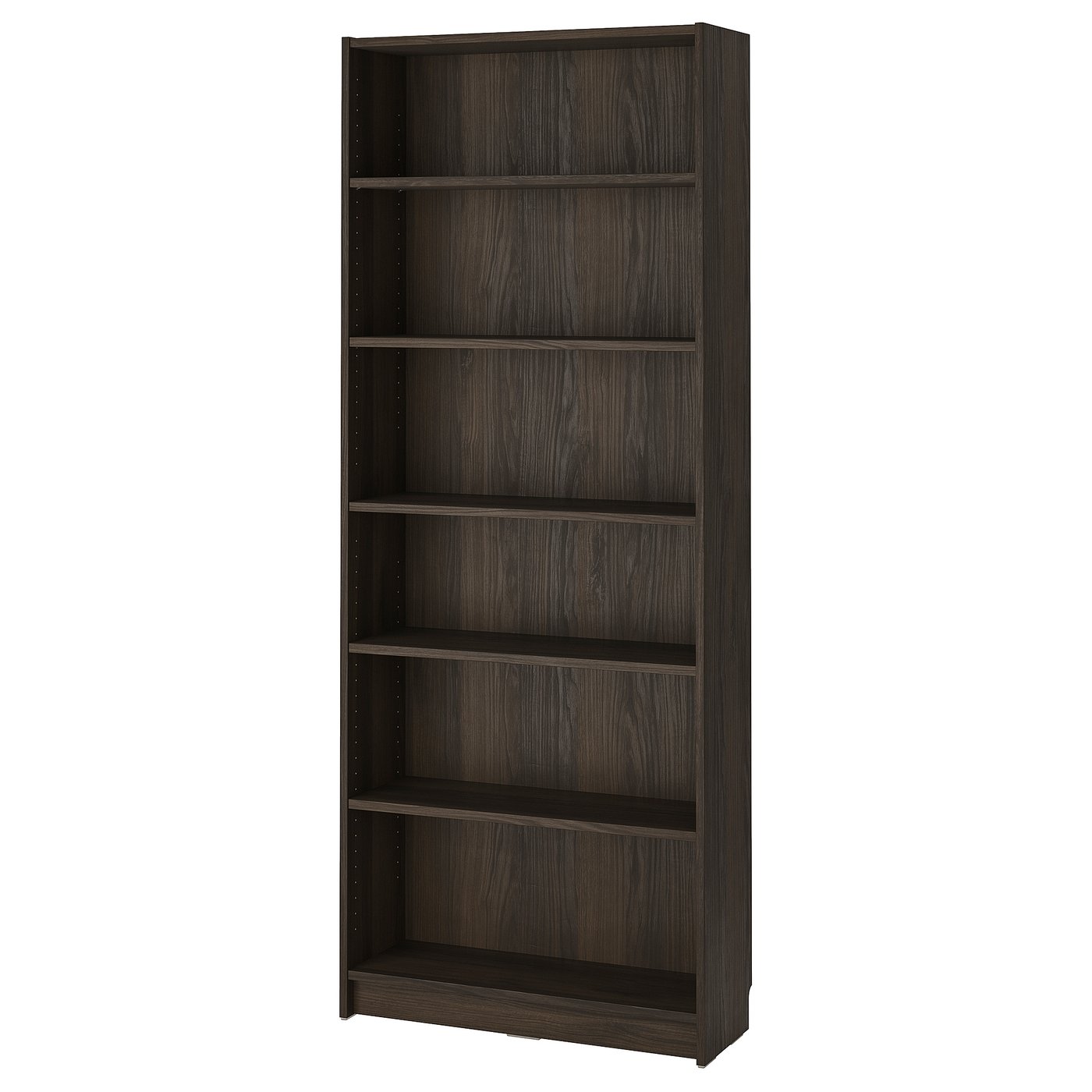 BILLY bookcase, dark brown oak effect, 80x28x202 cm IKEA