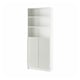 Option: BILLY / HÖGBO Bookcase with glass doors, white, 80x30x202 cm