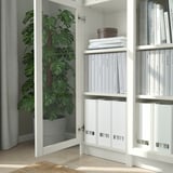BILLY / OXBERG Bookcase with glass doors, white, 120x30x202 cm