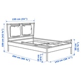 BJÖRKSNÄS Bed frame, birch, Full/Double