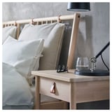 BJÖRKSNÄS Bedside table, birch, 48x38 cm