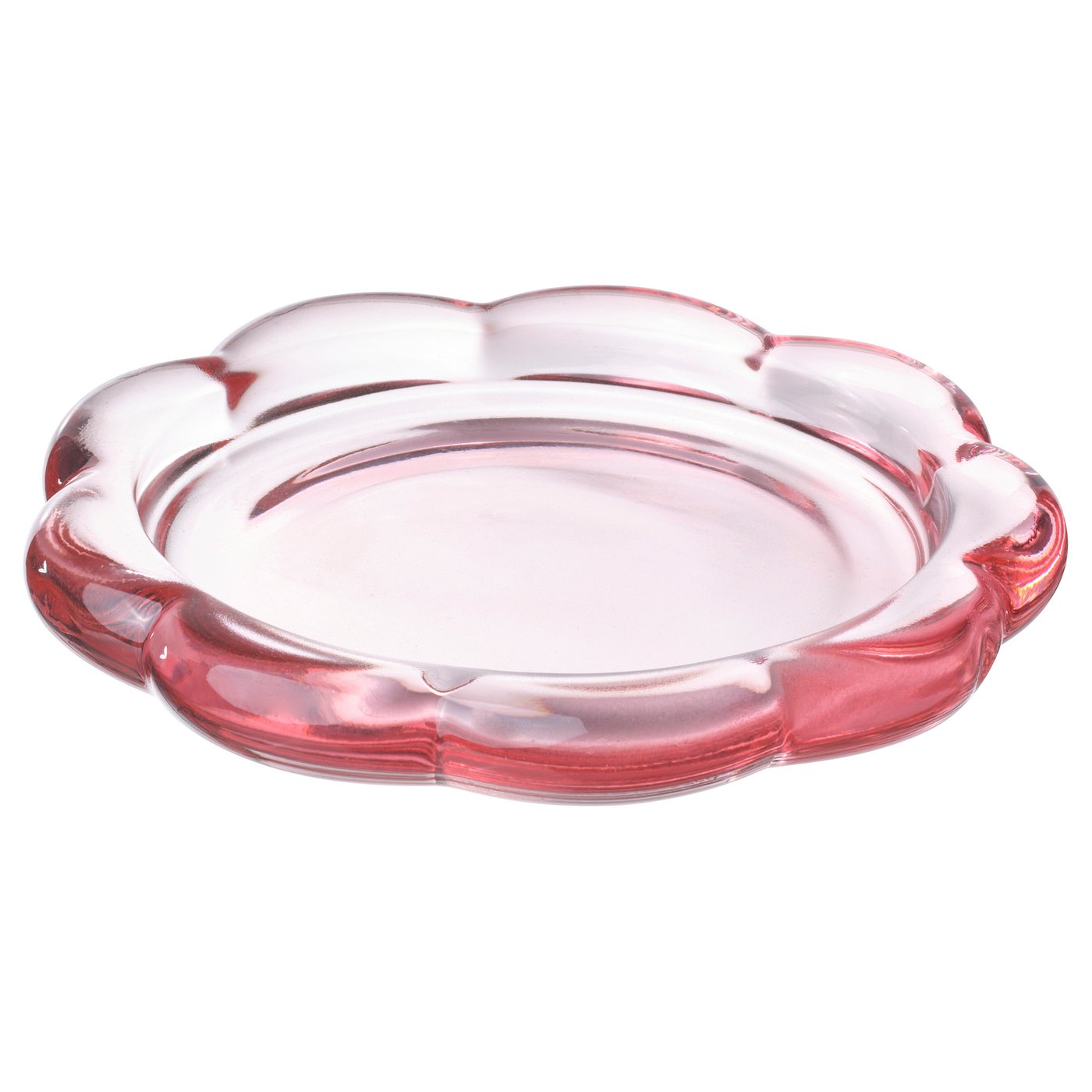 BLADFÅGEL Candle dish - pink 11 cm