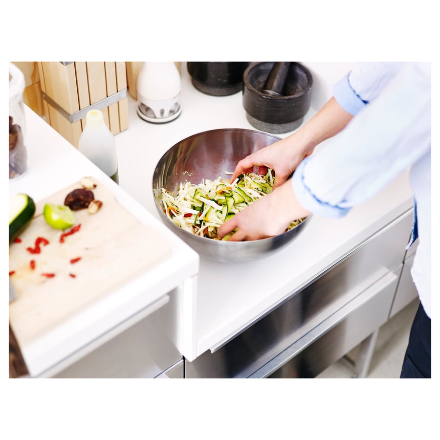 BLANDA BLANK Serving bowl, stainless steel, 36 cm - IKEA