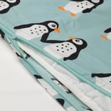 BLÅVINGAD Duvet cover and pillowcase, penguin pattern/light turquoise, 150x200/50x80 cm