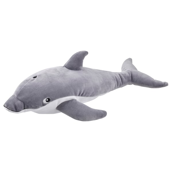 BLÅVINGAD Soft toy, dolphin/grey, 50 cm IKEA