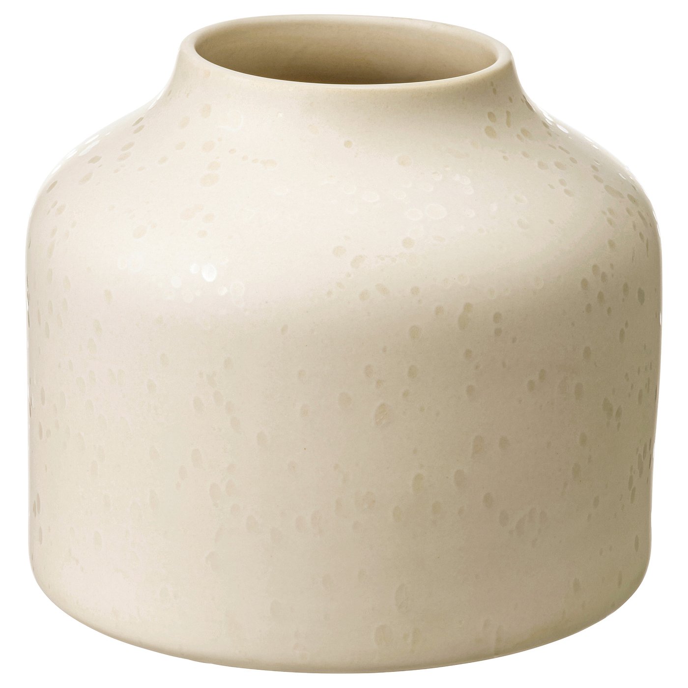 BLODBJÖRK Vase - beige 16 cm