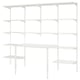 Option: BOAXEL / LAGKAPTEN Shelving unit with table top, white, 250x62x201 cm